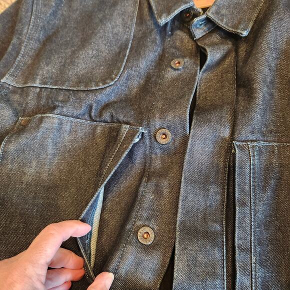 Levi's Men's Selvedge Denim Barn Chore Jacket Coat Fleece Lined Size XL - Picture 3 of 9